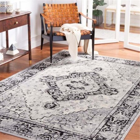 Safavieh 8 x 10 ft. Brentwood Transitional Power Loomed Rectangle Rug Black & Ivory BNT888Z-8